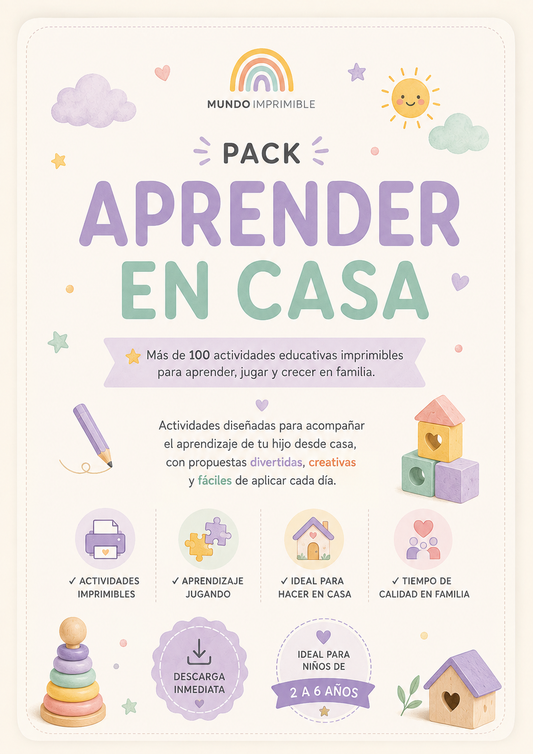 🧩Pack Aprender en Casa · 3 a 6 años